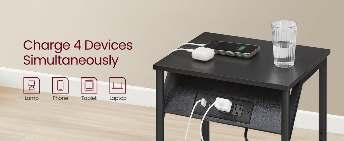 End Table With USB Ports And Outlets - product photo 75