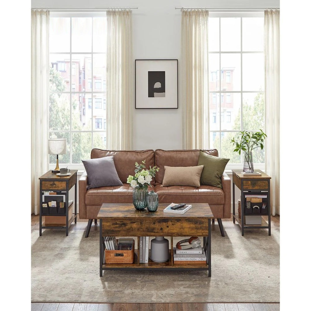 End Table With USB Ports And Power Outlets Storage Shelf – product view 6 | Ridgefield Furniture