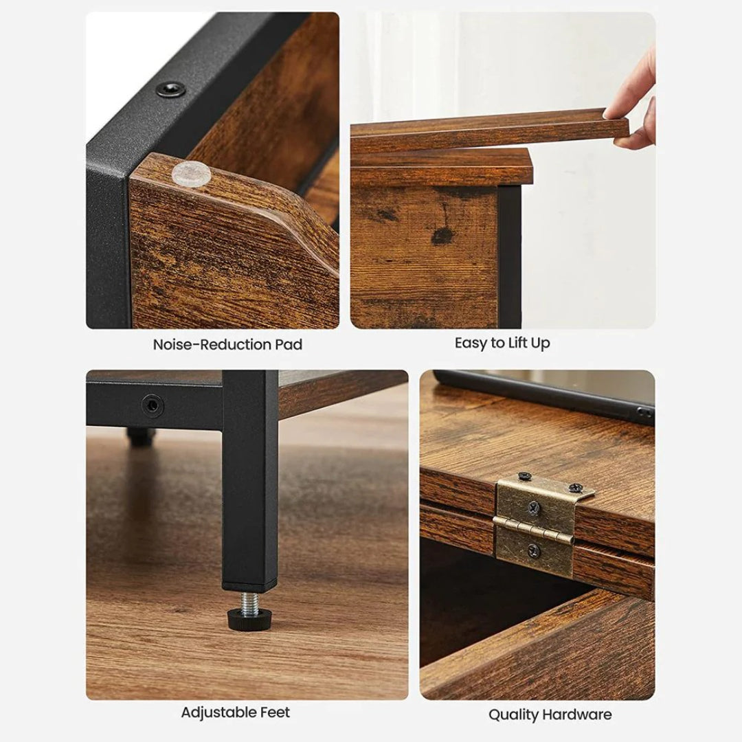 End Table With USB Ports And Power Outlets Storage Shelf – product view 19 | Ridgefield Furniture
