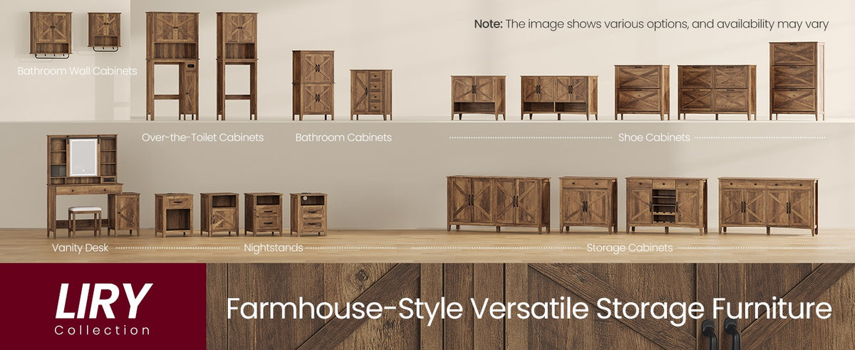 Farmhouse Bathroom Floor Cabinet With 4 Drawers And Adjustable Shelf - product photo 18