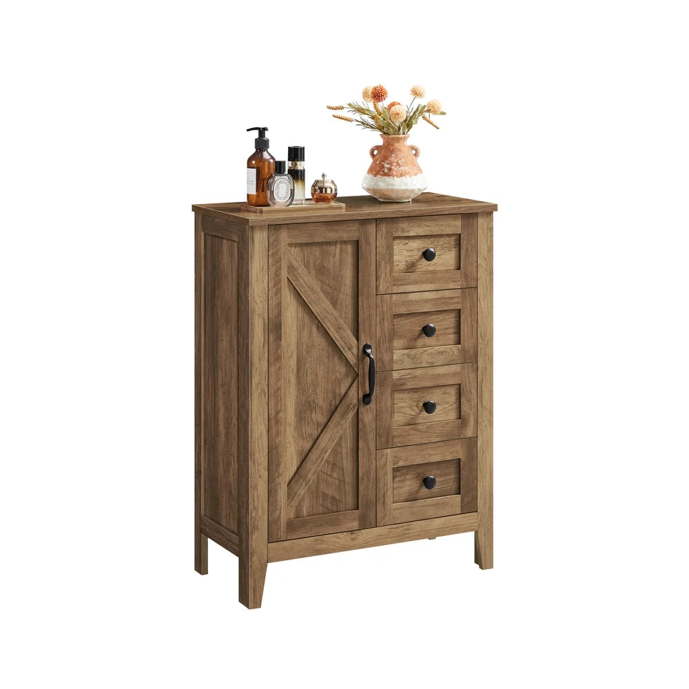Farmhouse Bathroom Floor Cabinet With 4 Drawers - UBBK753K01