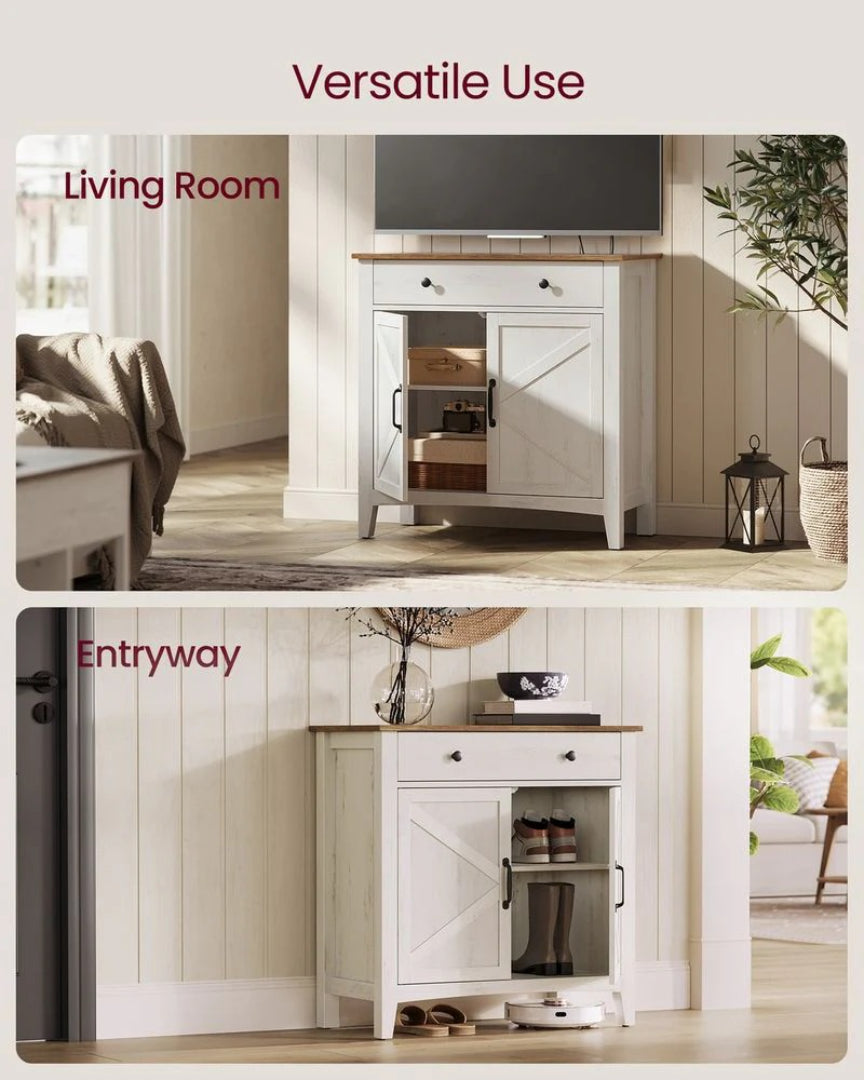 Farmhouse Buffet Cabinet with Drawer and Adjustable Shelf Storage – product view 6 | Ridgefield Furniture