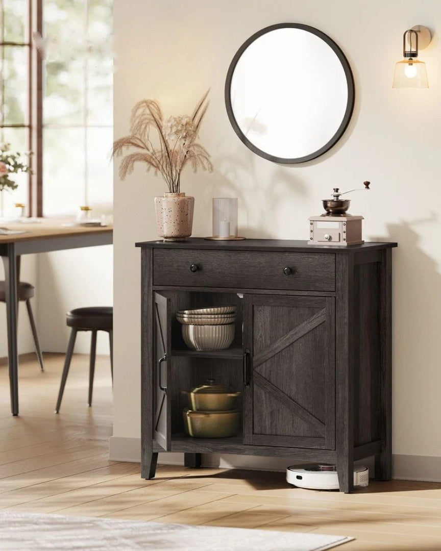 Farmhouse Buffet Cabinet with Drawer and Adjustable Shelf Storage – product view 11 | Ridgefield Furniture