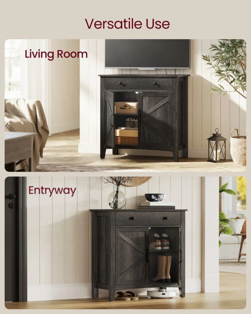 Farmhouse Buffet Cabinet with Drawer and Adjustable Shelf Storage – product view 14 | Ridgefield Furniture