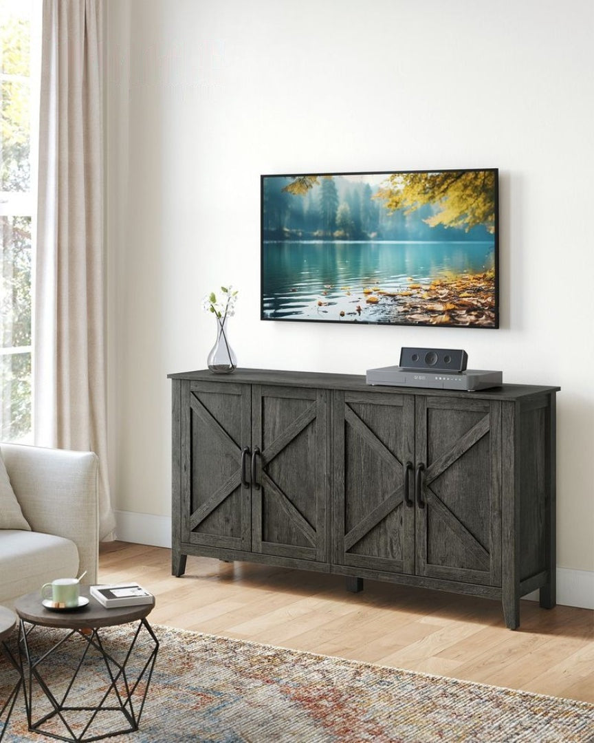 Farmhouse Buffet Storage Cabinet with Adjustable Shelves and 4 Doors – product view 17 | Ridgefield Furniture