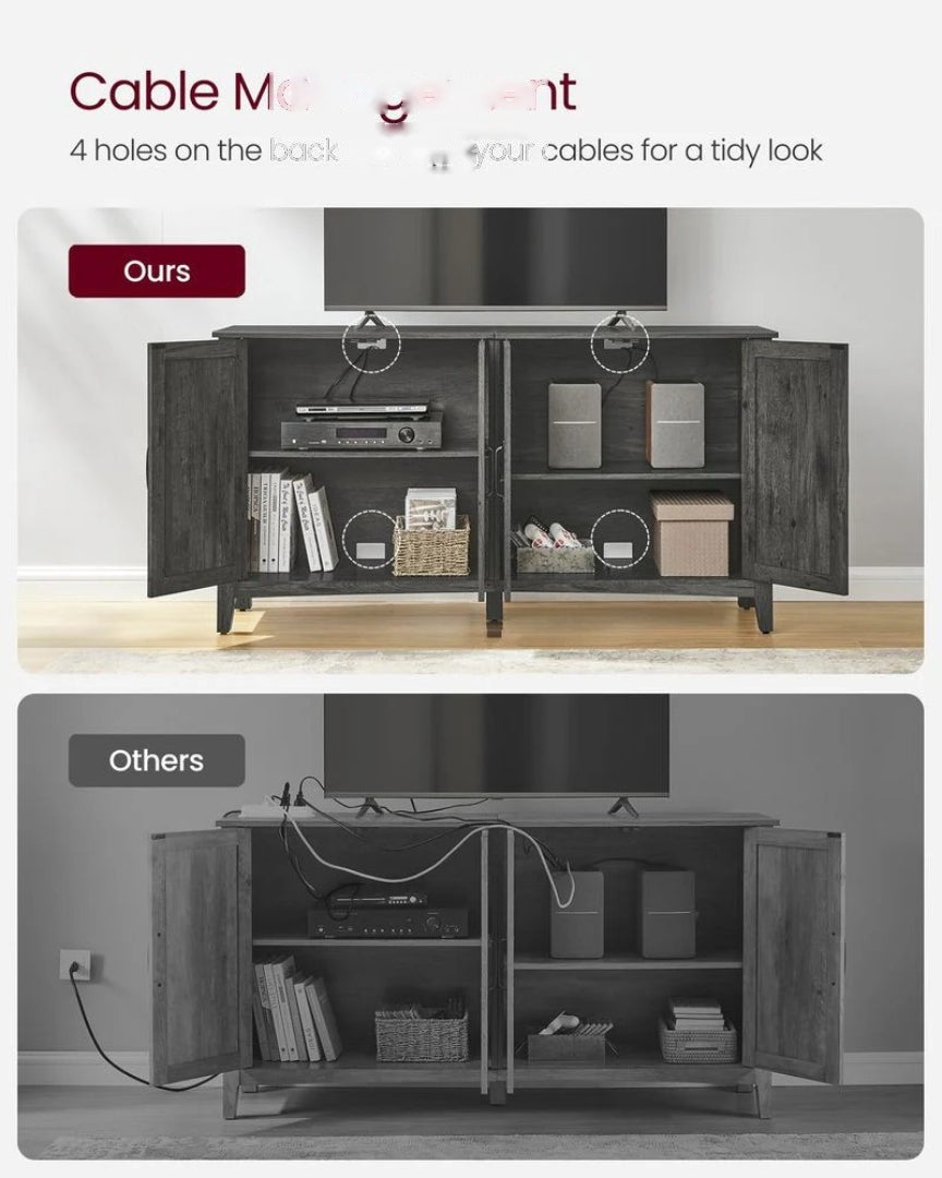 Farmhouse Buffet Storage Cabinet with Adjustable Shelves and 4 Doors – product view 20 | Ridgefield Furniture