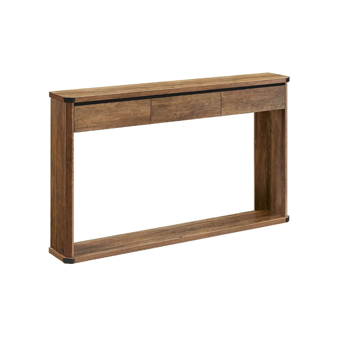 Farmhouse Console Table with 3 Drawers and Shelf – product view 3 | Ridgefield Furniture