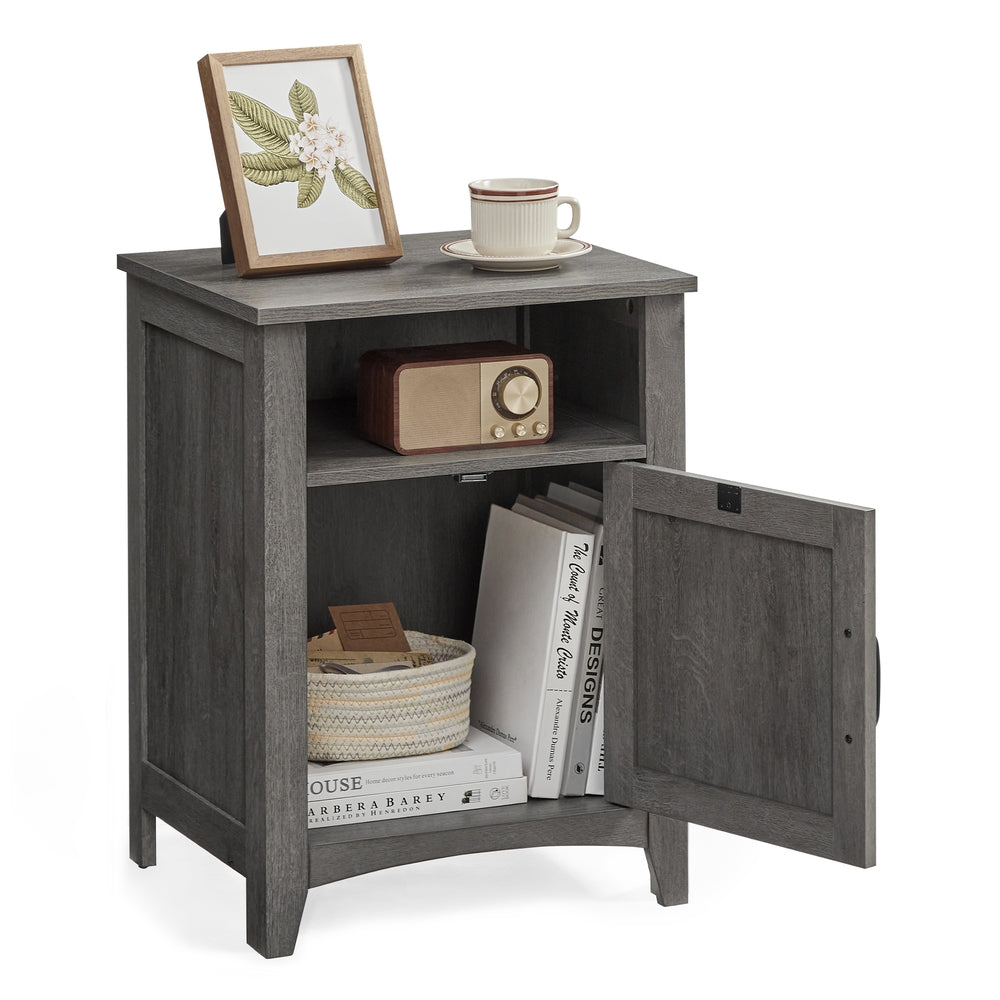 Farmhouse Nightstand With Barn Door - product photo 07