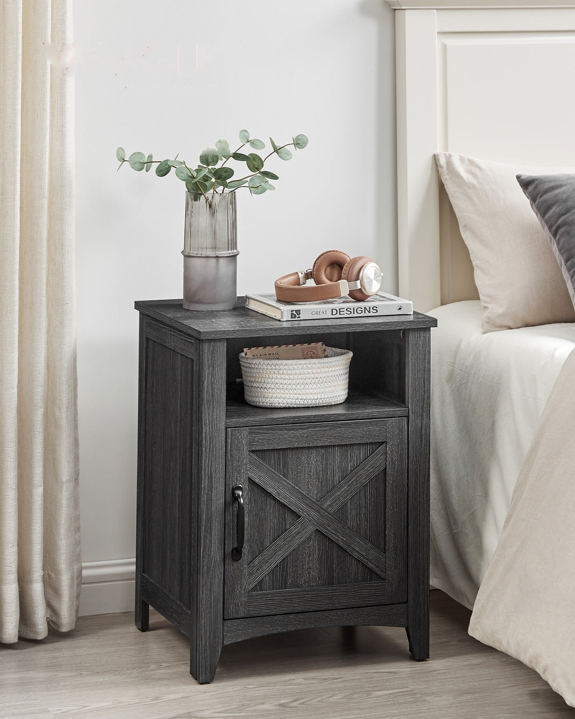 Farmhouse Nightstand With Barn Door - product photo 15