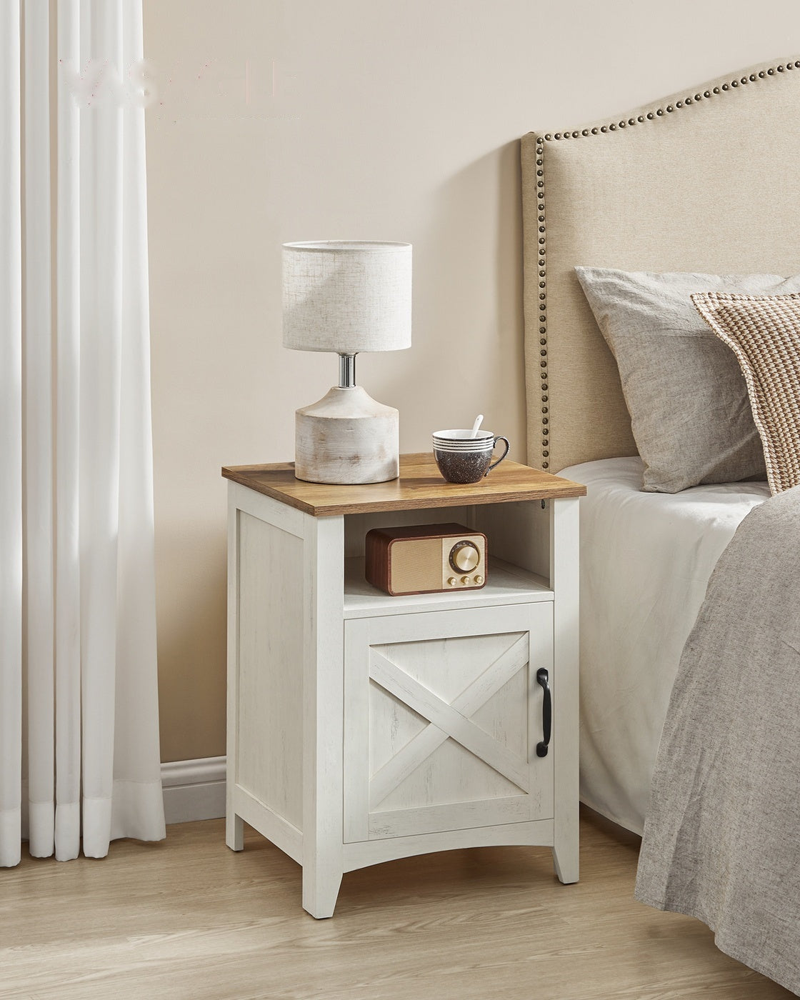 Farmhouse Nightstand With Barn Door - product photo 22