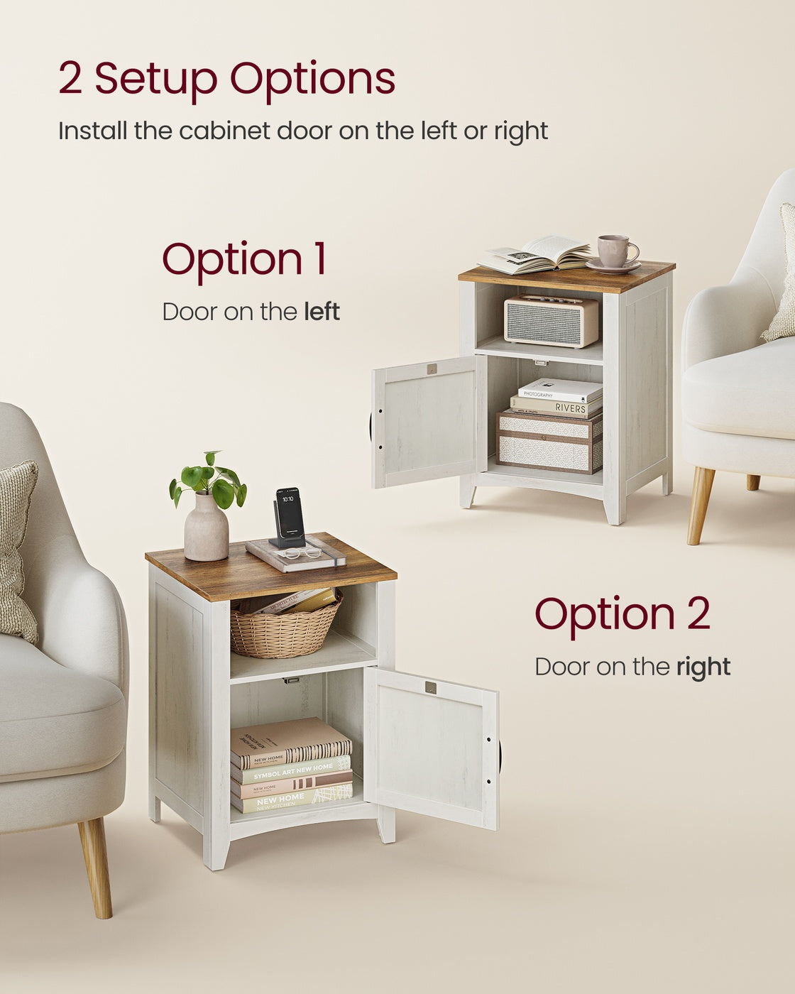 Farmhouse Nightstand With Barn Door - product photo 24
