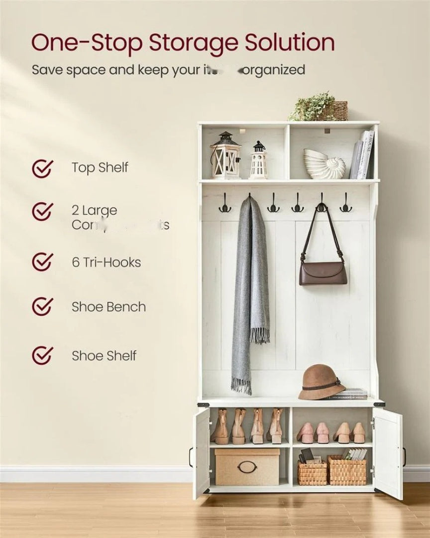 Hall Tree With Bench – product view 3 | Ridgefield Furniture