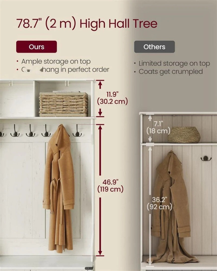 Hall Tree With Bench – product view 6 | Ridgefield Furniture
