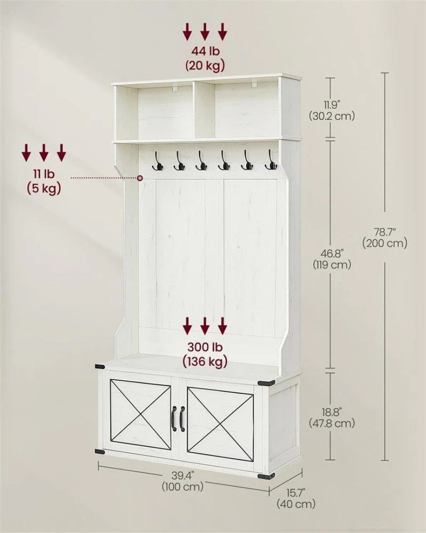 Hall Tree With Bench – product view 8 | Ridgefield Furniture