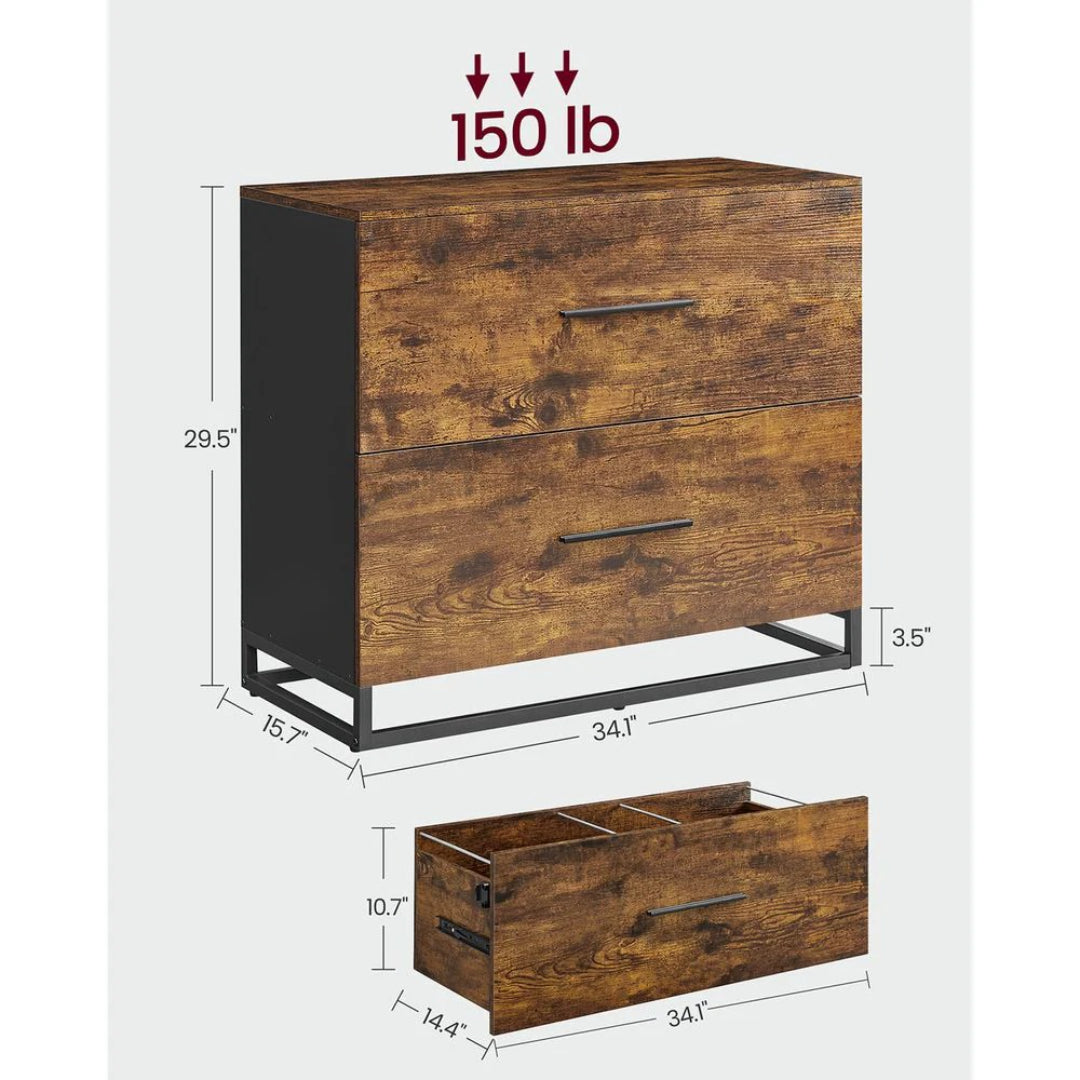 2 Drawer Lateral File Cabinet For A4 Letter Legal Files – product view 5 | Ridgefield Furniture