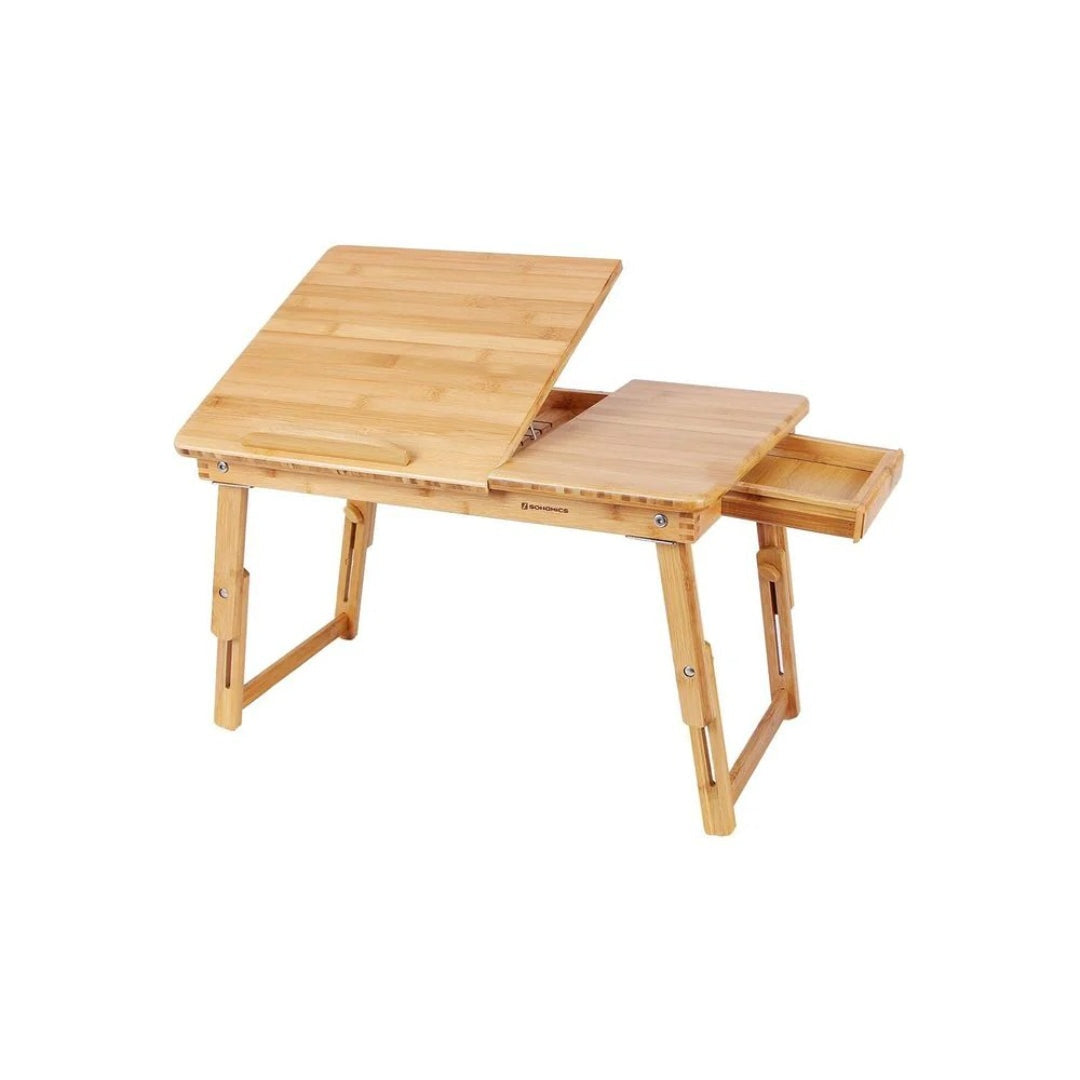Bamboo Laptop Bed Desk With Tilting Top & Adjustable Height – product view 3 | Ridgefield Furniture