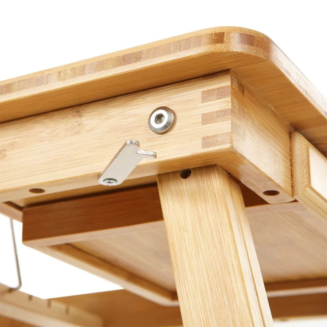 Bamboo Laptop Bed Desk With Tilting Top & Adjustable Height – product view 7 | Ridgefield Furniture