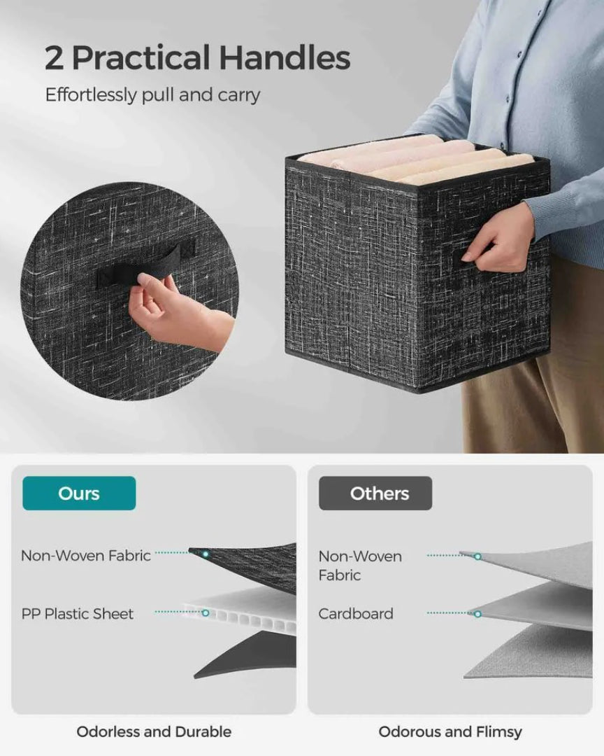 Foldable Storage Cubes Set Of 8 Fabric Bins – product view 11 | Ridgefield Furniture