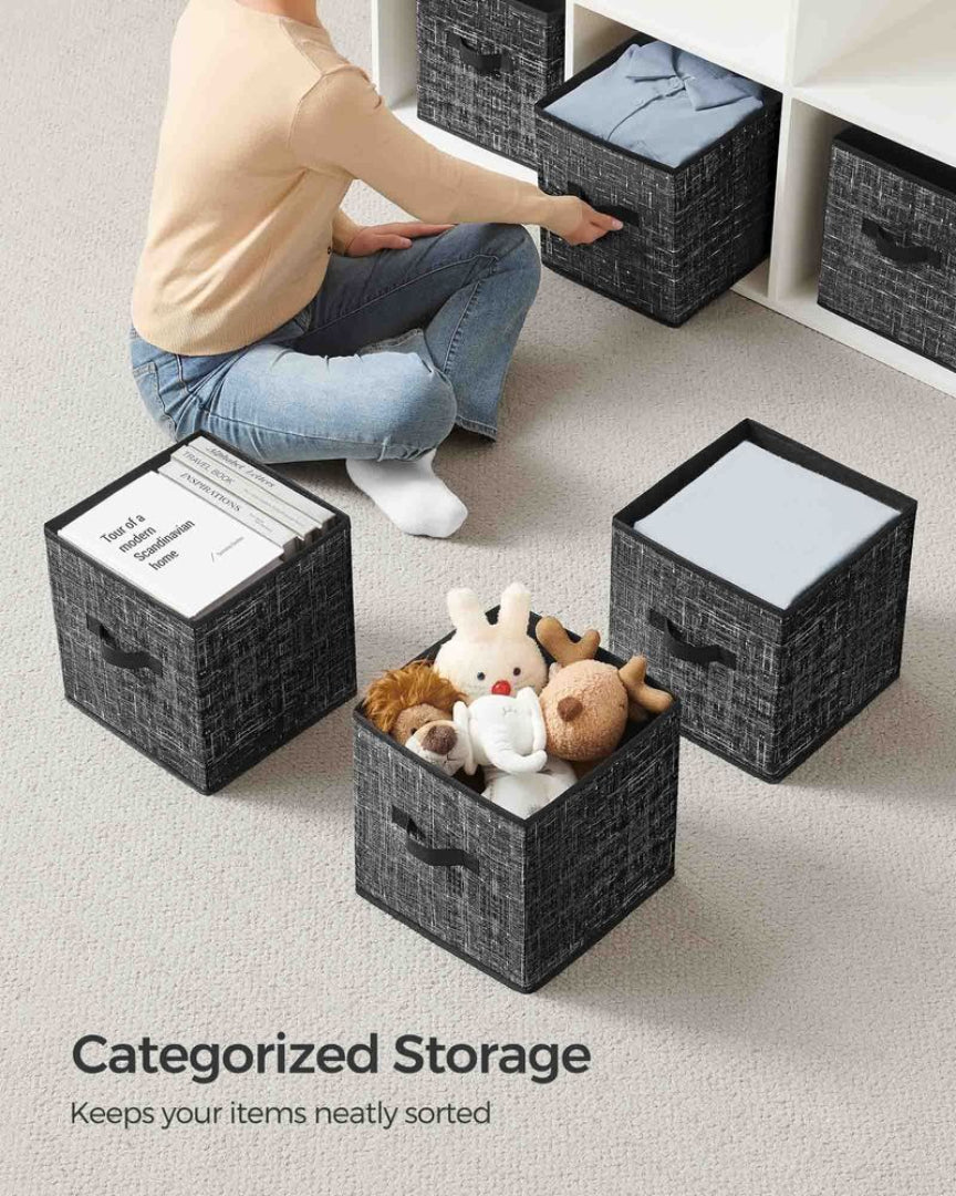 Foldable Storage Cubes Set Of 8 Fabric Bins – product view 12 | Ridgefield Furniture