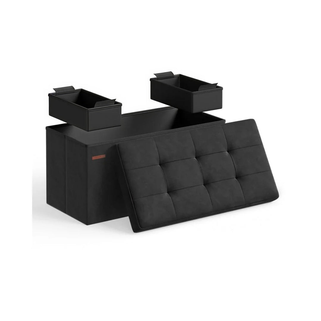 30/43 Inch Storage Ottoman Bench With Flip Lid & Storage Boxes – product view 1 | Ridgefield Furniture