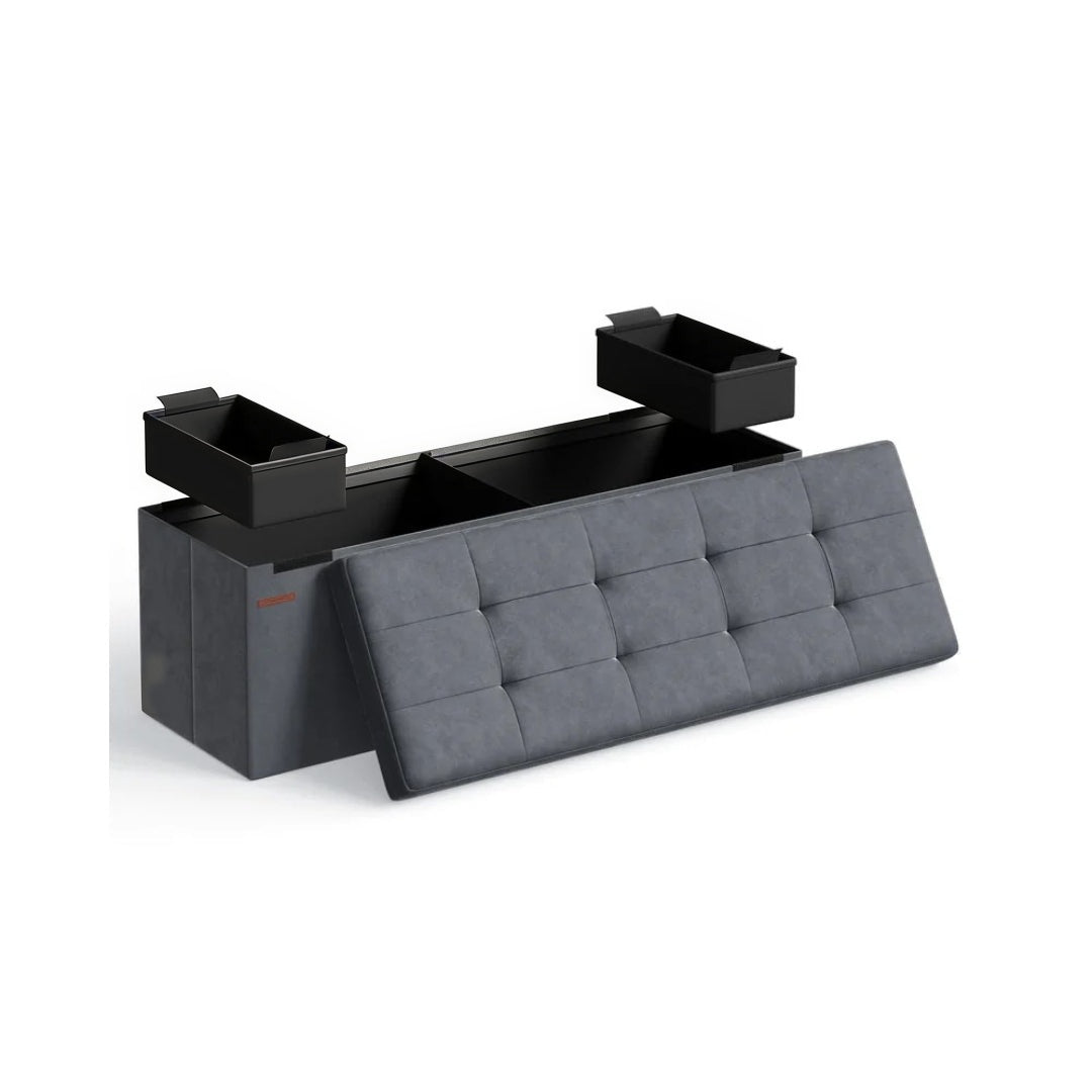 30/43 Inch Storage Ottoman Bench With Flip Lid & Storage Boxes – product view 7 | Ridgefield Furniture