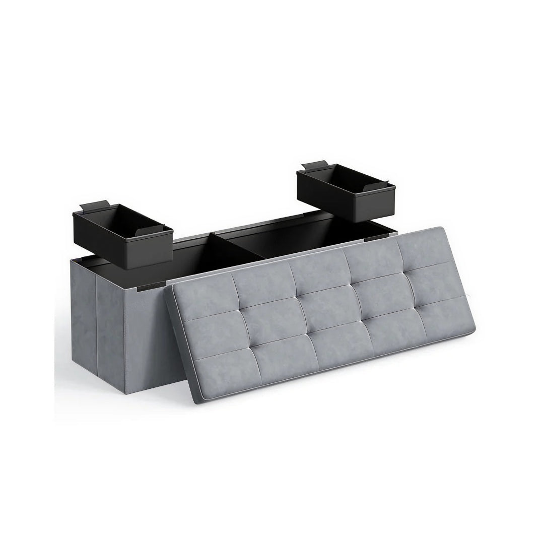 30/43 Inch Storage Ottoman Bench With Flip Lid & Storage Boxes – product view 8 | Ridgefield Furniture