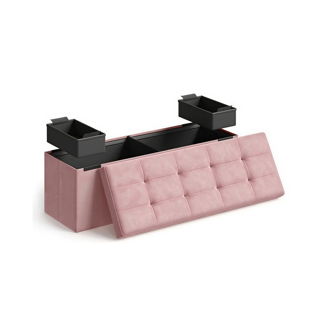 30/43 Inch Storage Ottoman Bench With Flip Lid & Storage Boxes – product view 10 | Ridgefield Furniture