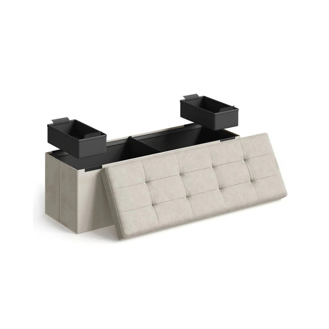 30/43 Inch Storage Ottoman Bench With Flip Lid & Storage Boxes – product view 11 | Ridgefield Furniture