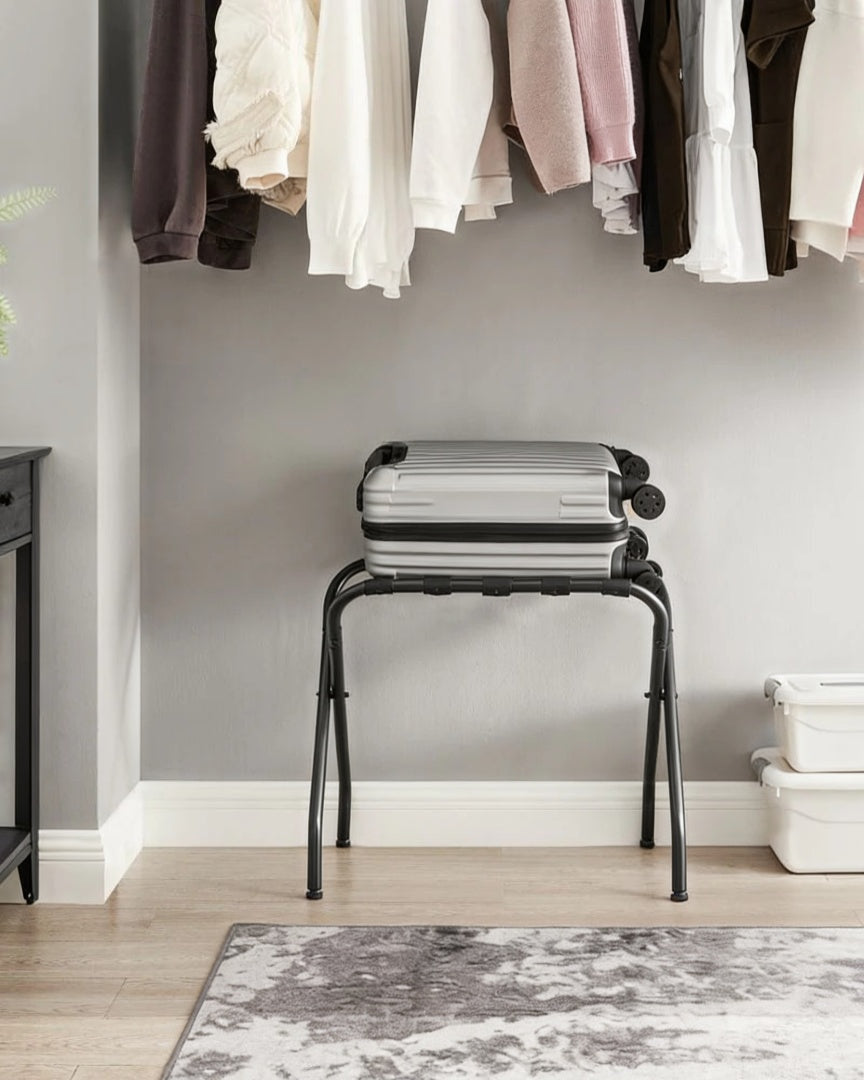 Folding Luggage Rack Steel Suitcase Stand For Guest Room – product view 10 | Ridgefield Furniture