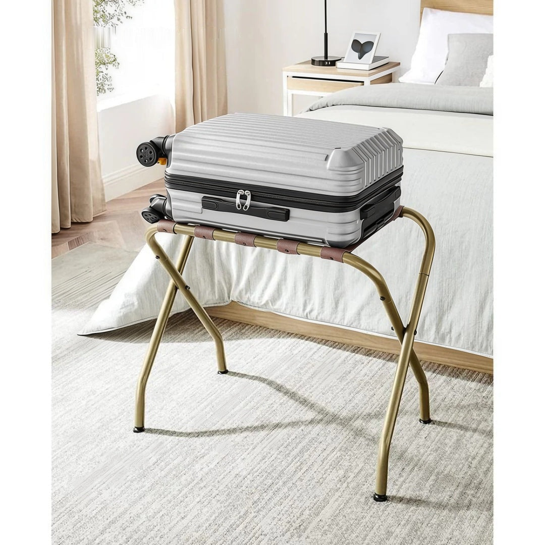 Folding Luggage Rack Steel Suitcase Stand For Guest Room – product view 18 | Ridgefield Furniture