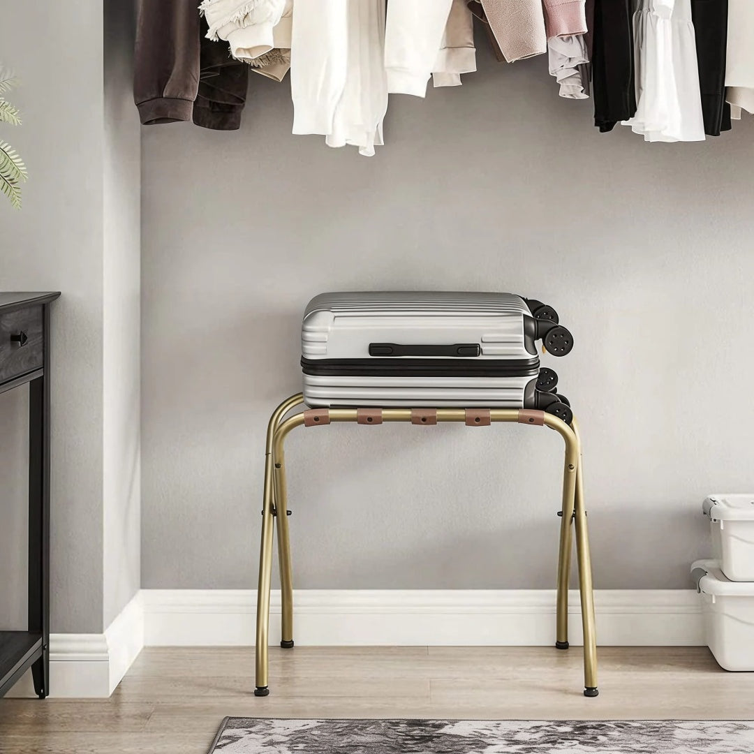 Folding Luggage Rack Steel Suitcase Stand For Guest Room – product view 19 | Ridgefield Furniture