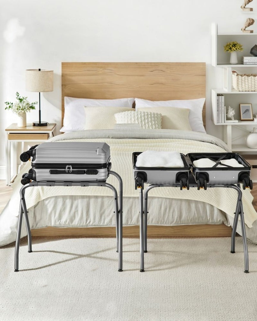 Folding Luggage Rack Steel Suitcase Stand For Guest Room – product view 21 | Ridgefield Furniture
