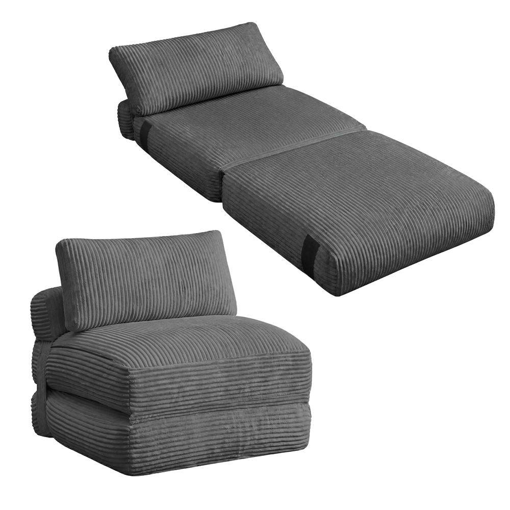 Folding Sofa Bed Convertible Chair Bed With Pillow Sleeper Chair - product photo 01