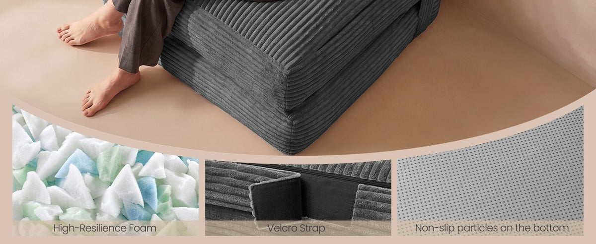 Folding Sofa Bed Convertible Chair Bed With Pillow Sleeper Chair - product photo 13