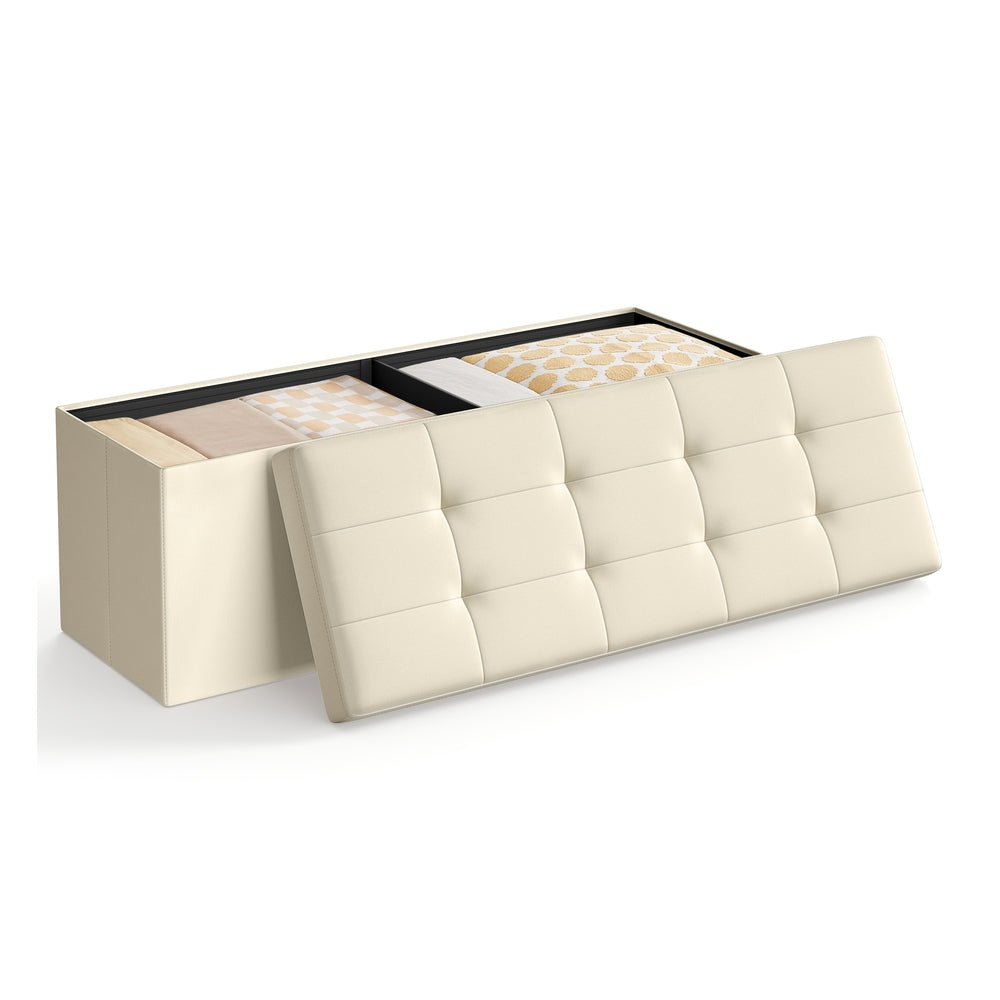 Folding Storage Ottoman Bench - product photo 09