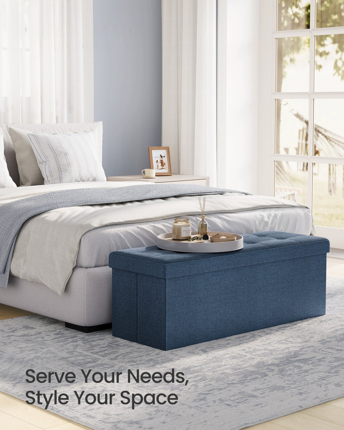 Folding Storage Ottoman Bench - product photo 16