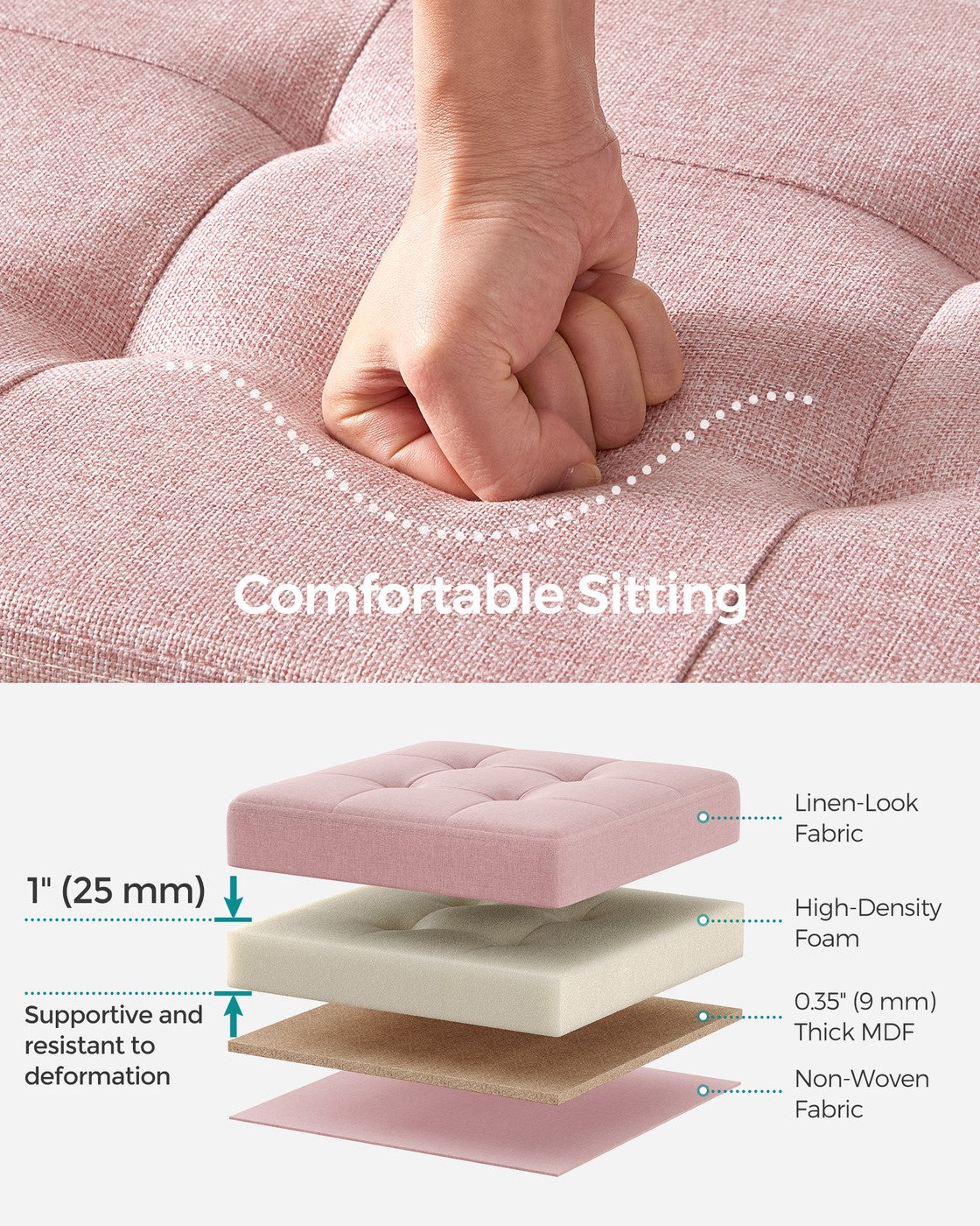 Folding Storage Ottoman Bench - product photo 35