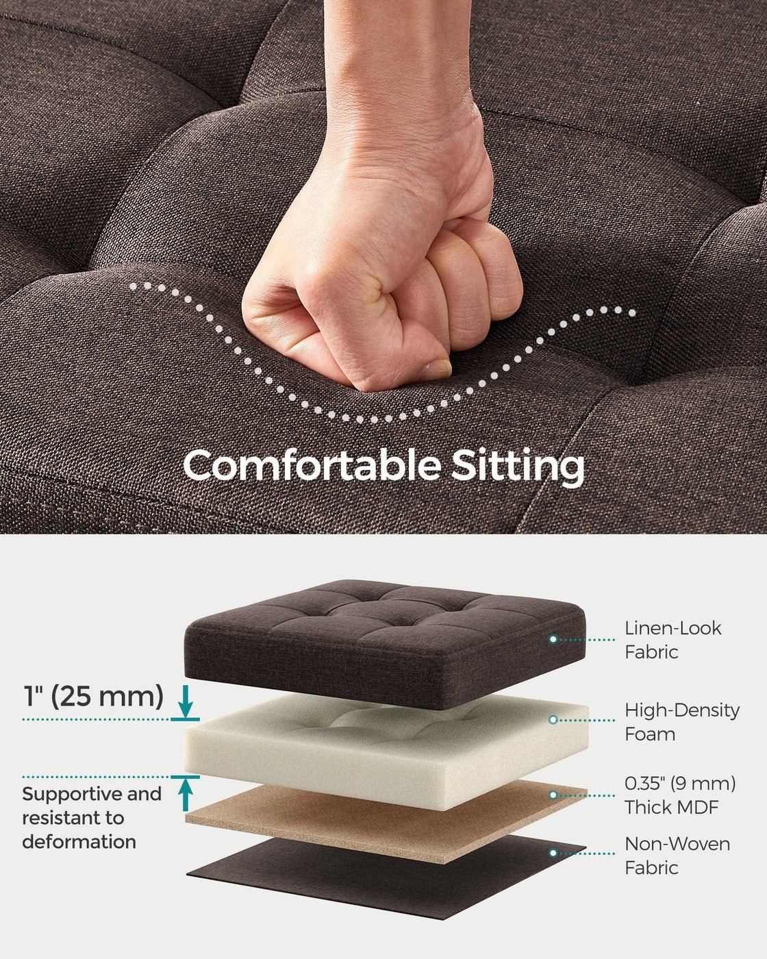 Folding Storage Ottoman Bench With Lid, 30 Or 43 Inch Storage Seat - product photo 73