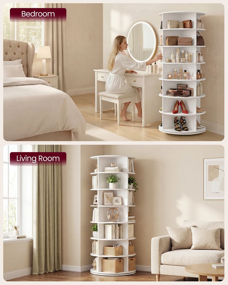Free Standing Rotating Shoe Rack Tower For Closet Or Small Spaces - product photo 06