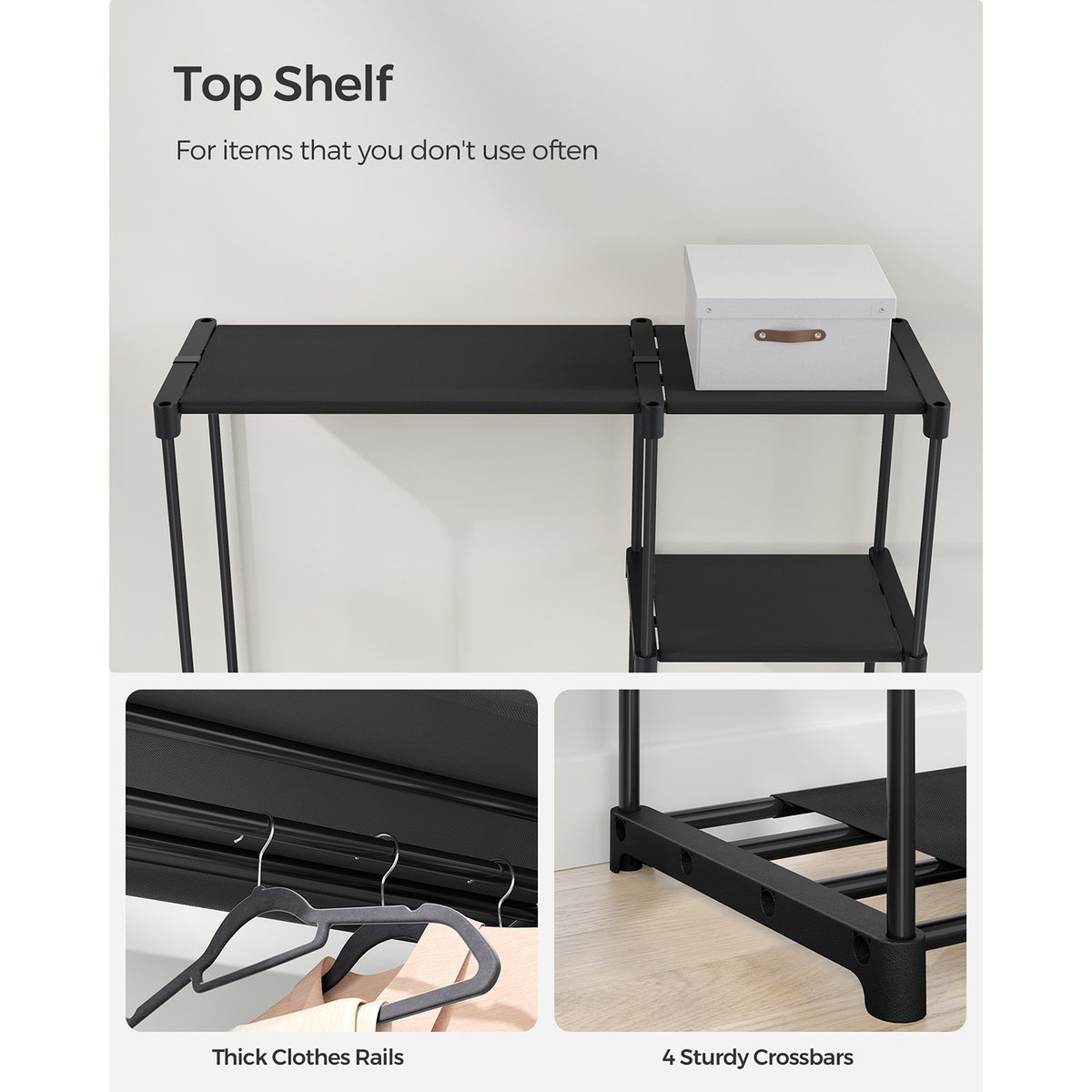 Freestanding Portable Closet With Shelves - product photo 21