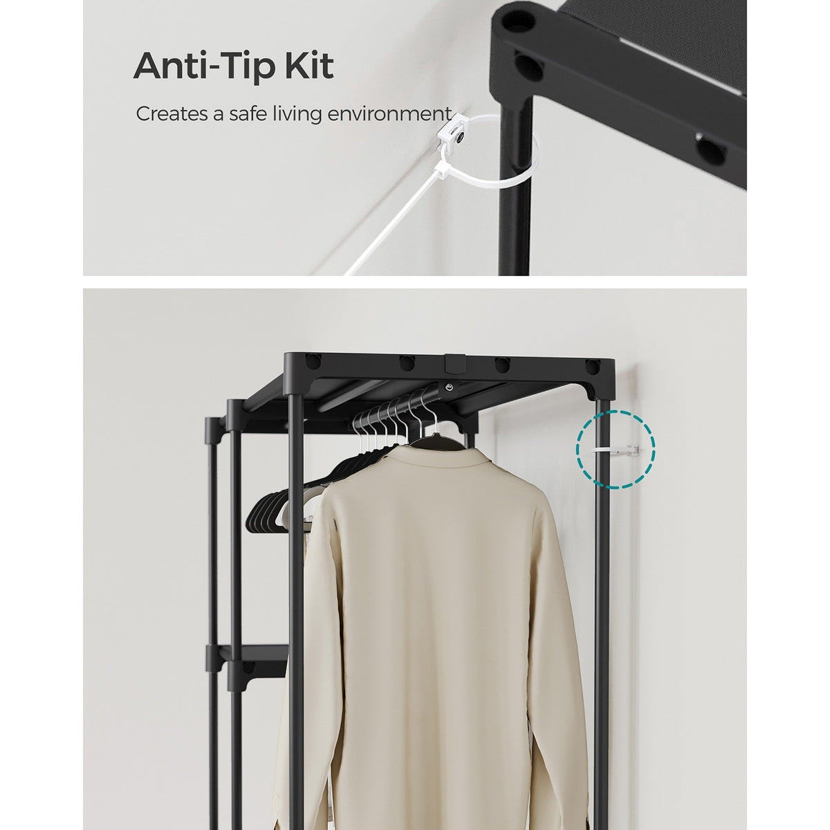 Freestanding Portable Closet With Shelves - product photo 24