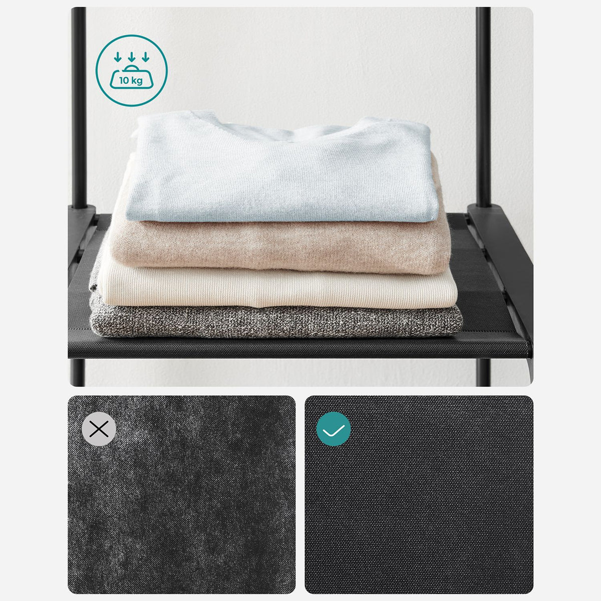 Freestanding Portable Closet With Shelves - product photo 37