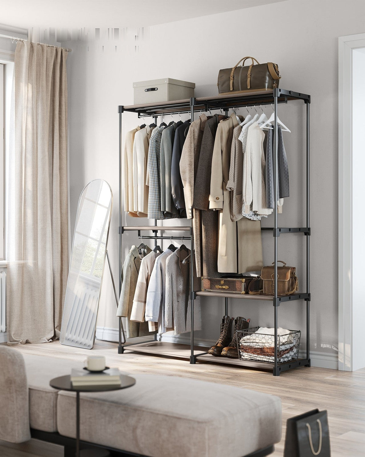 Freestanding Portable Closet With Shelves - product photo 42