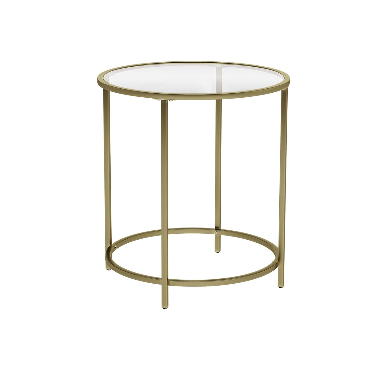 Glass End Table With Metal Frame - product photo 02