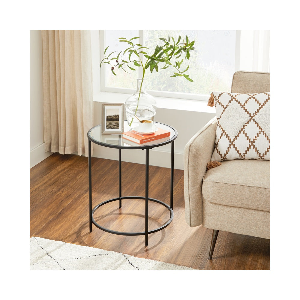Glass End Table With Metal Frame - product photo 10