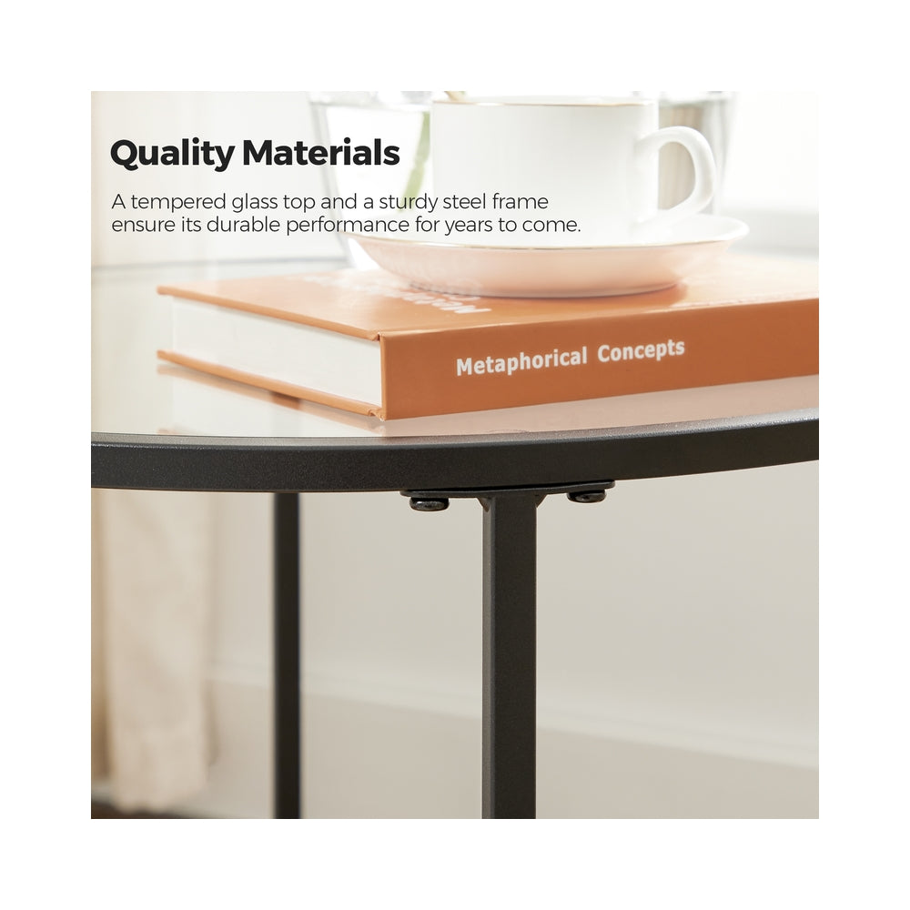 Glass End Table With Metal Frame - product photo 13