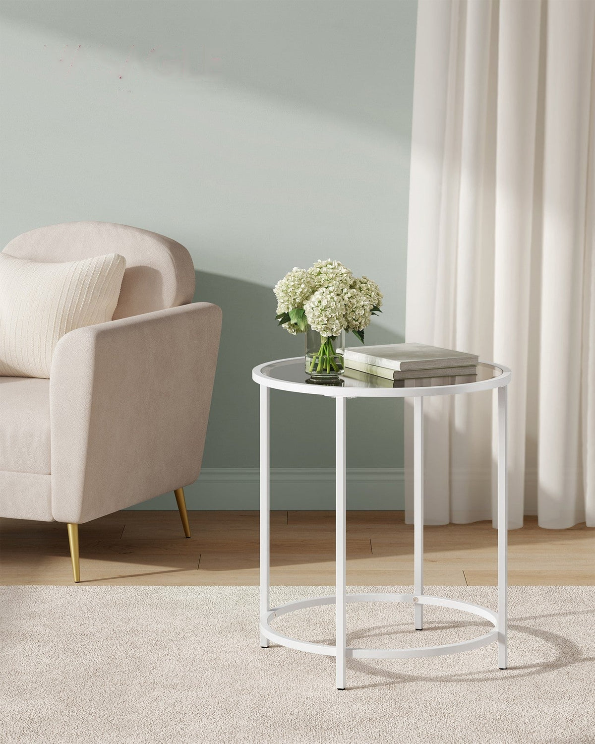 Glass End Table With Metal Frame - product photo 18