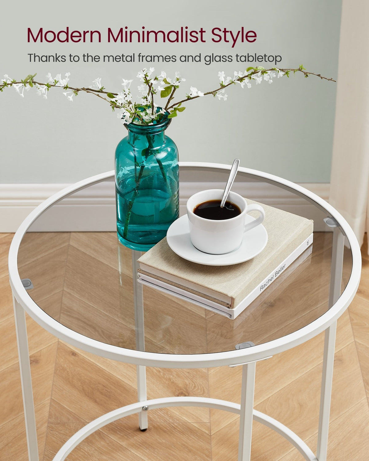 Glass End Table With Metal Frame - product photo 19