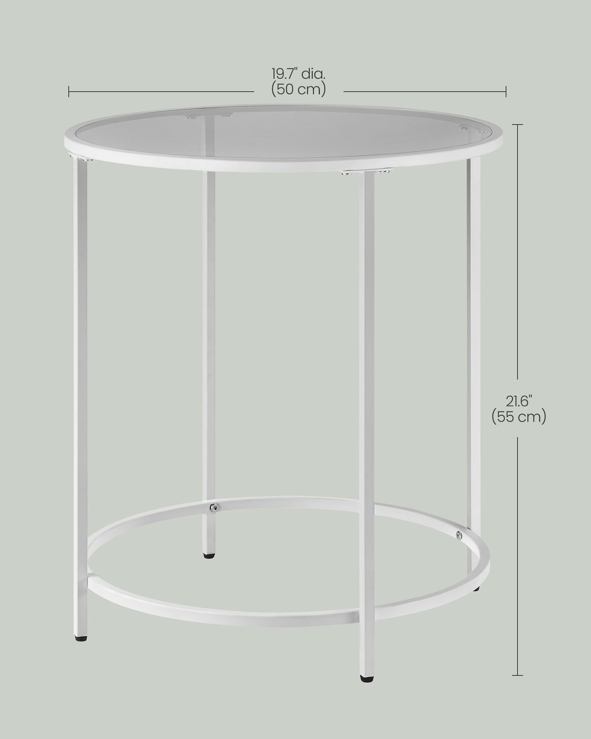 Glass End Table With Metal Frame - product photo 21