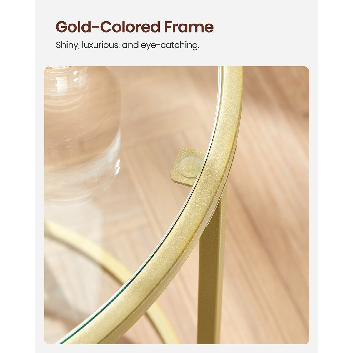 Glass End Table With Metal Frame - product photo 29